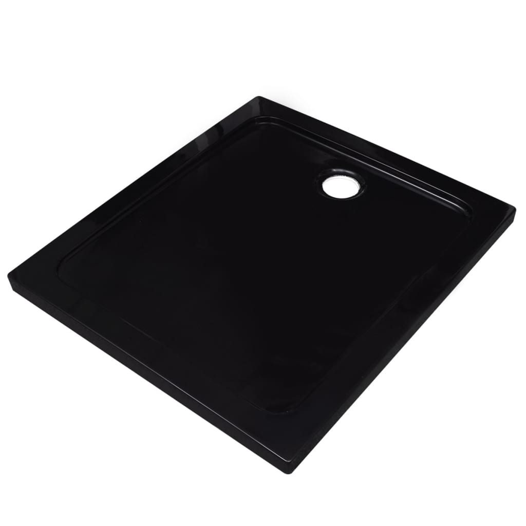 Duschtasse ABS Rechteckig Schwarz 80×90 cm