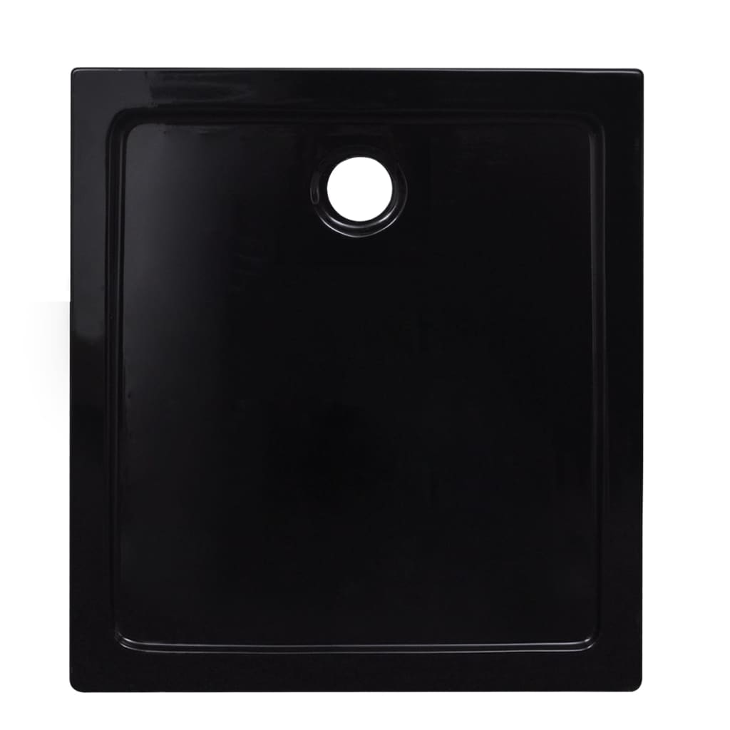 Duschtasse ABS Rechteckig Schwarz 80×90 cm