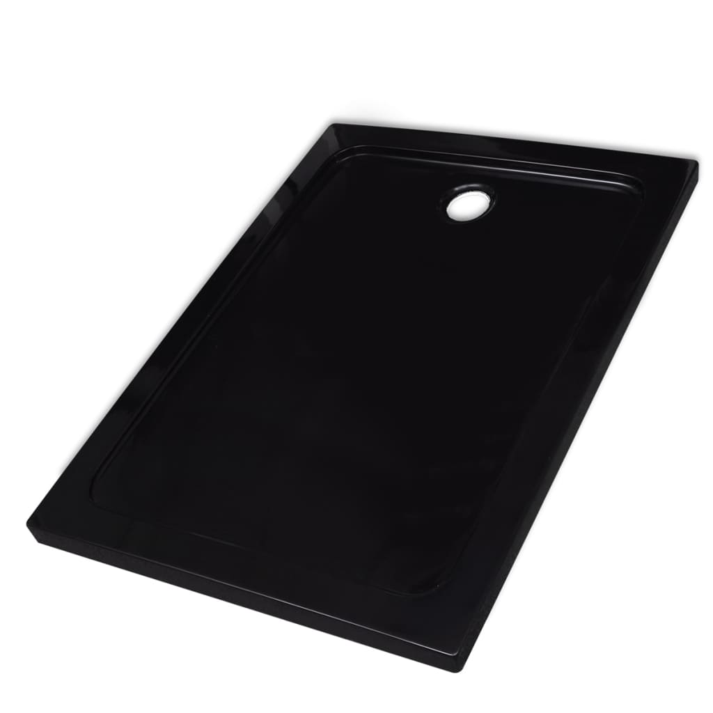 Duschtasse ABS Rechteckig Schwarz 80×110 cm