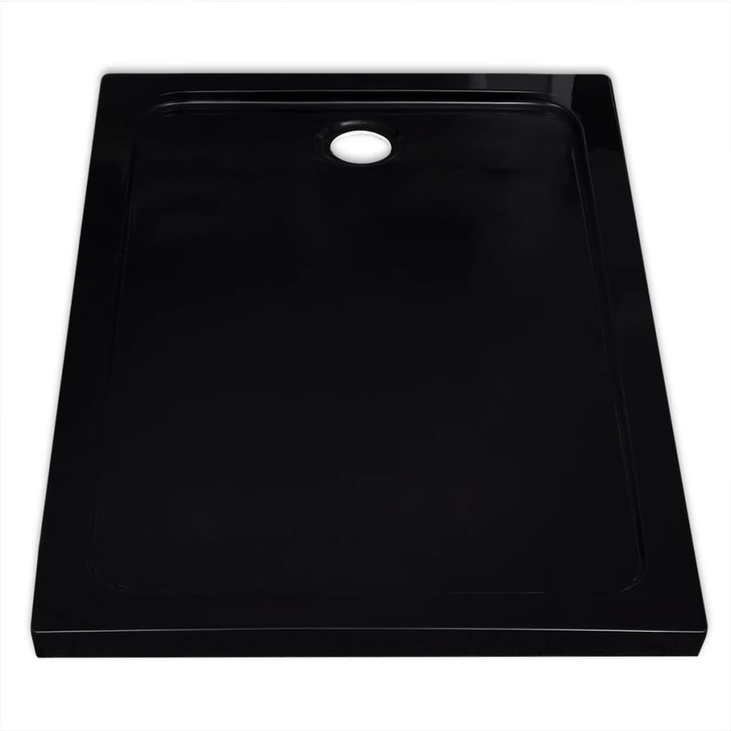 Duschtasse ABS Rechteckig Schwarz 80×110 cm
