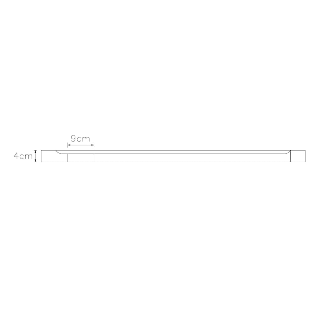 Duschtasse ABS Rechteckig Schwarz 80×110 cm