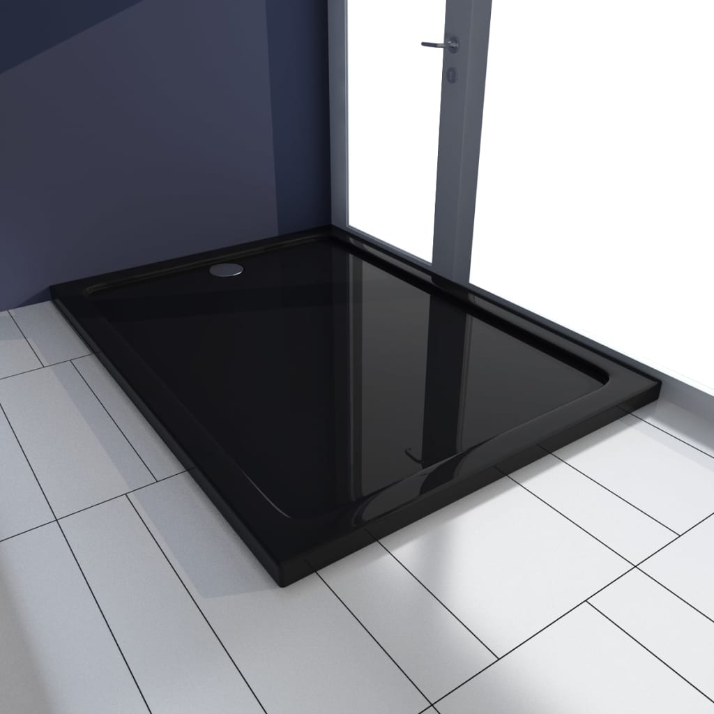 Duschtasse ABS Rechteckig Schwarz 80×110 cm