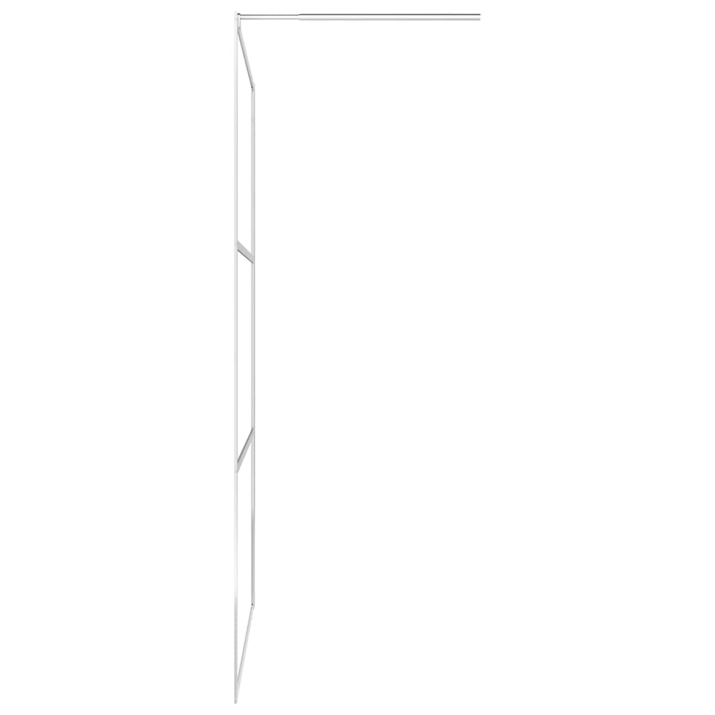 Walk-in shower screen with fully frosted tempered safety glass 140x195 cm