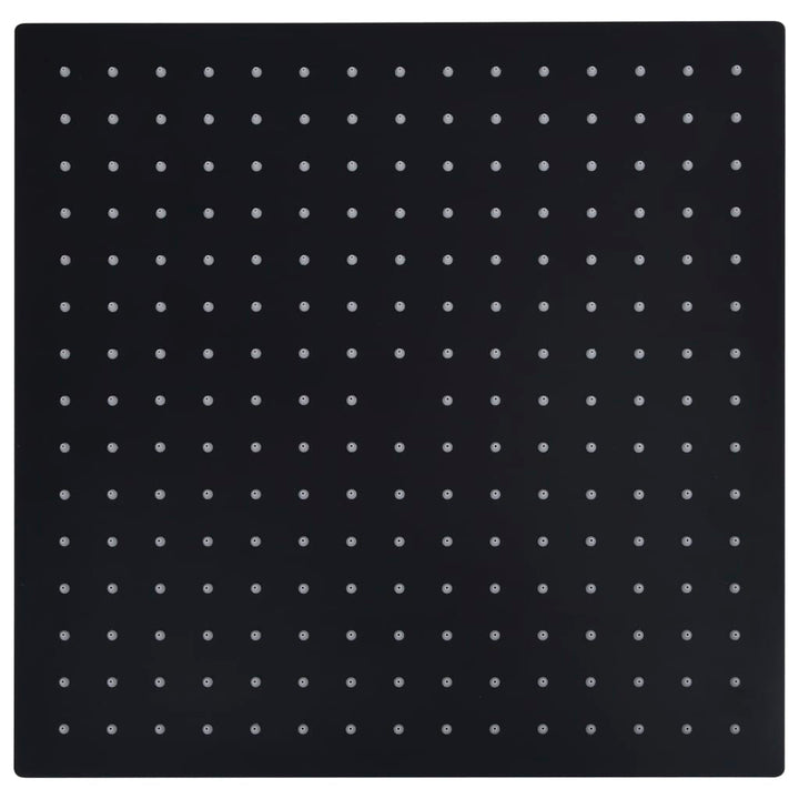 Regenbrause Edelstahl 40x40 cm Quadrat Schwarz