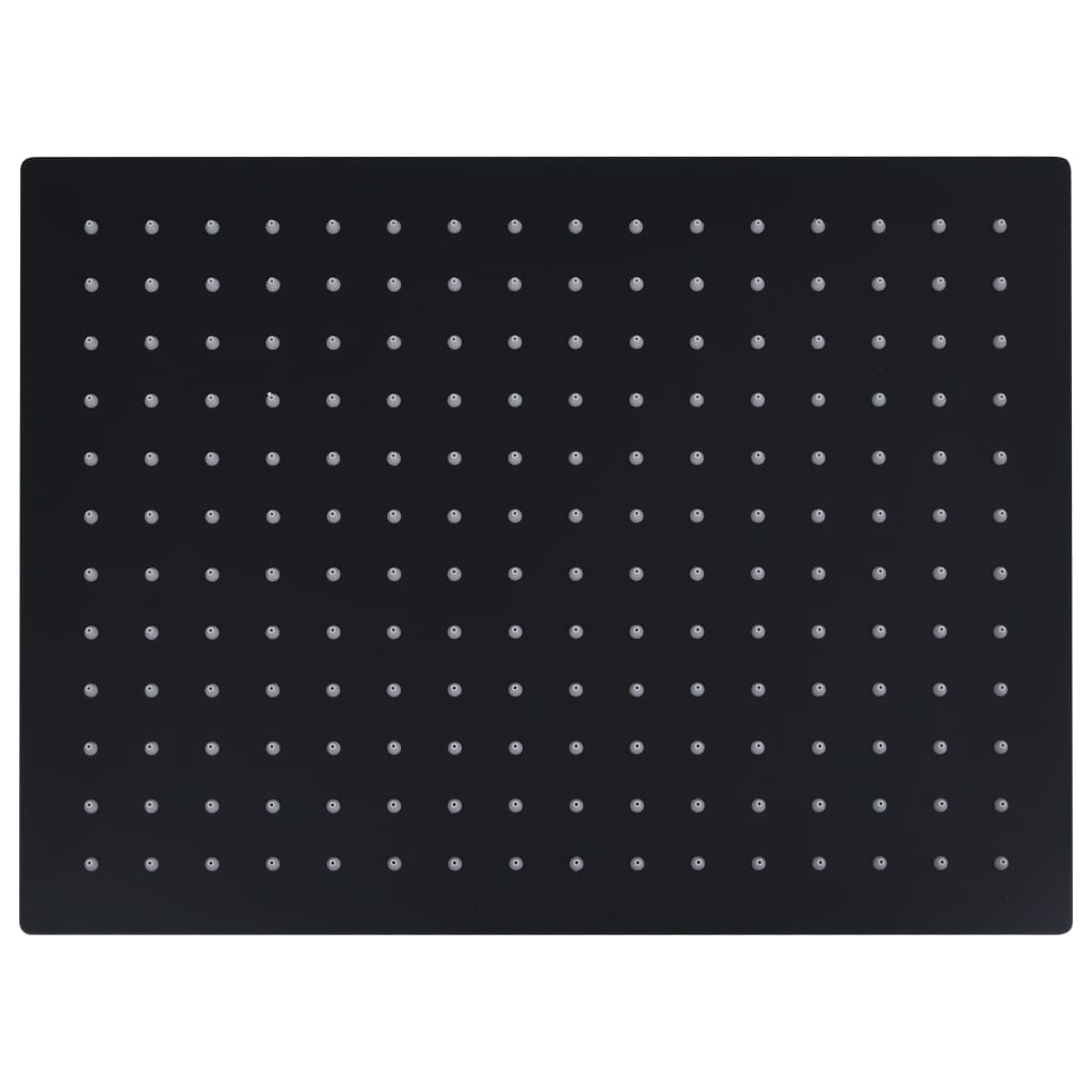 Ducha de lluvia acero inoxidable 40x30 cm rectangular negro