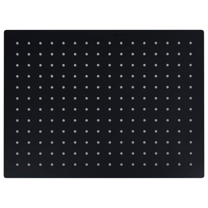 Ducha de lluvia acero inoxidable 40x30 cm rectangular negro