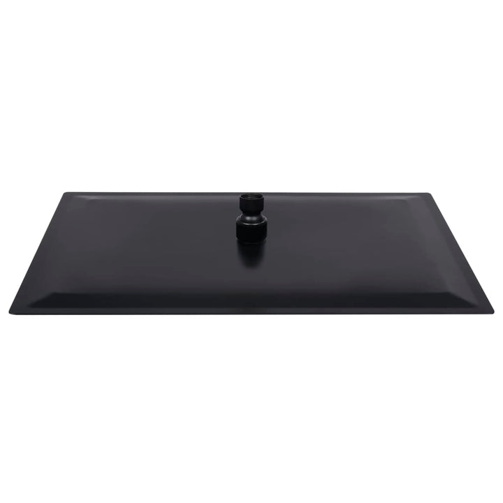 Ducha de lluvia acero inoxidable 40x30 cm rectangular negro