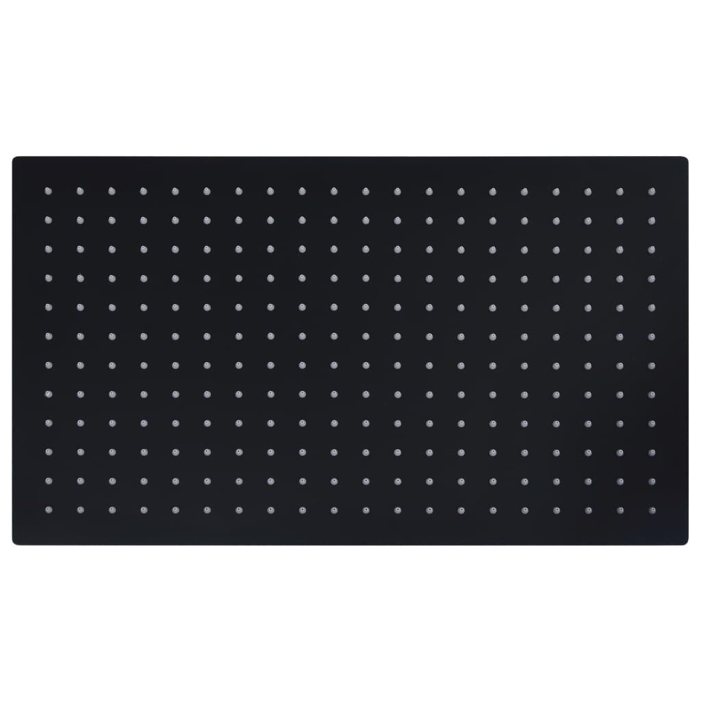 Ducha de lluvia acero inoxidable 50x30 cm rectangular negro