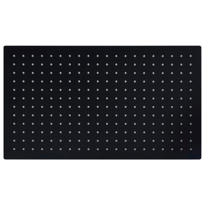 Ducha de lluvia acero inoxidable 50x30 cm rectangular negro