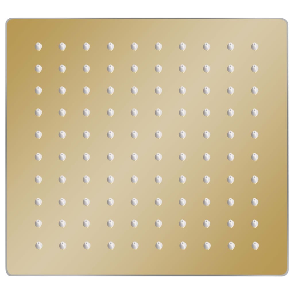 Regenbrause Edelstahl 20x20 cm Quadrat Golden