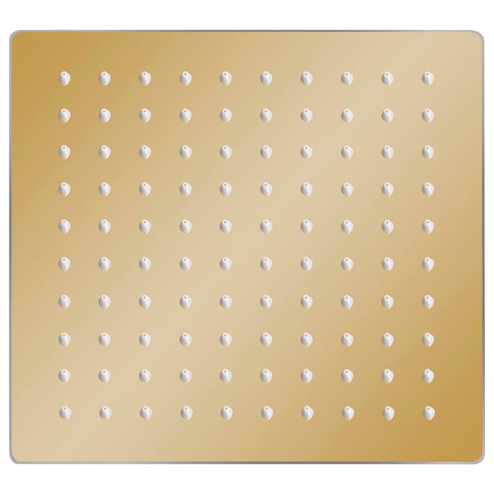 Regenbrause Edelstahl 20x20 cm Quadrat Golden