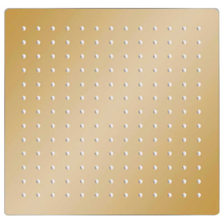 Regenbrause Edelstahl 25x25 cm Quadrat Golden