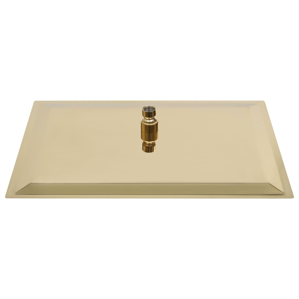 Regenbrause Edelstahl 50x50 cm Quadrat Golden