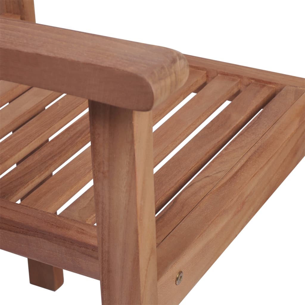 Gartenstühle 2 Stk. mit Cremeweißen Kissen Massivholz Teak