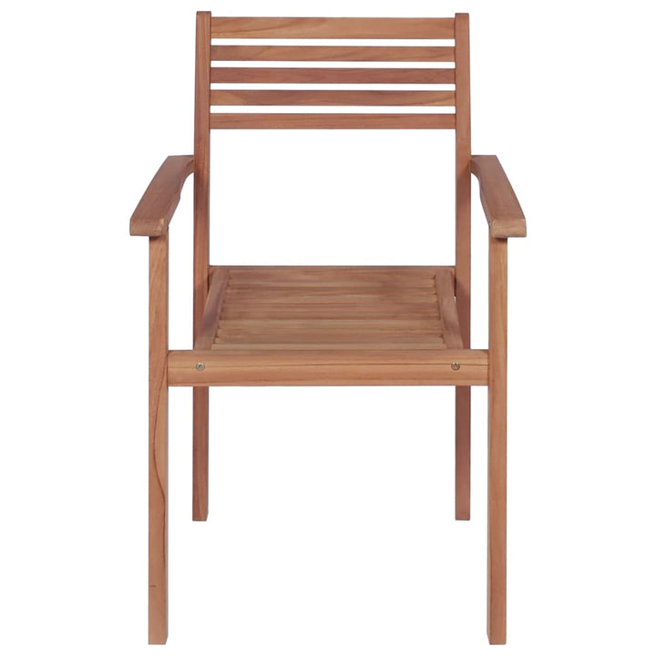 Gartenstühle 2 Stk. mit Beige Kissen Massivholz Teak