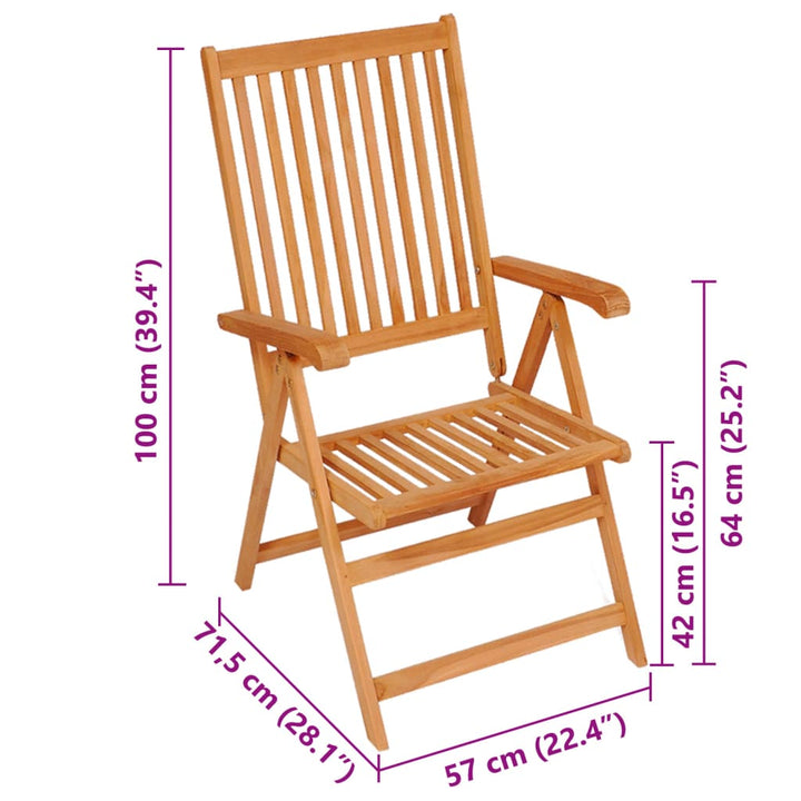 Gartenstühle 4 Stk. mit Hellgrünen Kissen Massivholz Teak