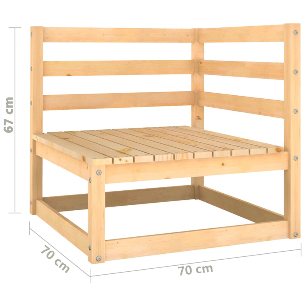 Garten-Ecksofa Massivholz Kiefer