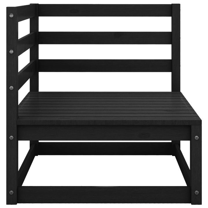 Garten-Ecksofas 2 Stk. Schwarz Kiefer Massivholz