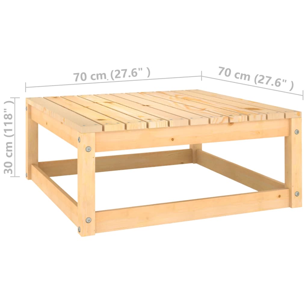 2-tlg. Garten-Lounge-Set Massivholz Kiefer