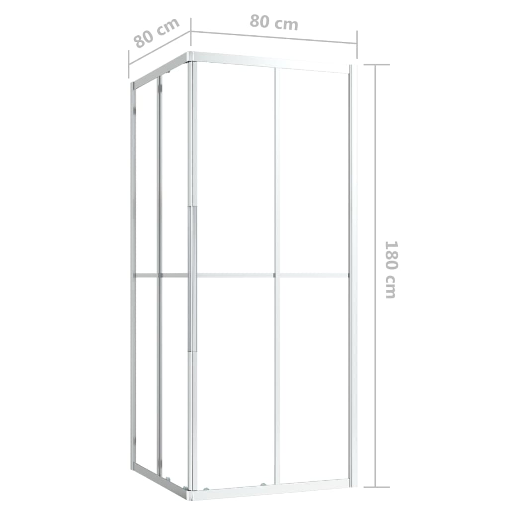 Cabina de ducha ESG 80x80x180 cm