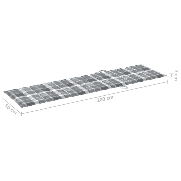 Sonnenliegen 2 Stk. mit Tisch und Auflagen Massivholz Teak