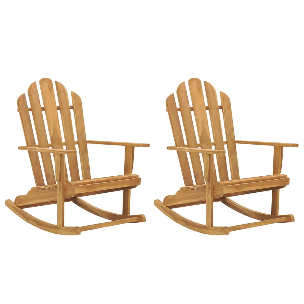 Adirondack-Schaukelstühle 2 Stk. Massivholz Teak