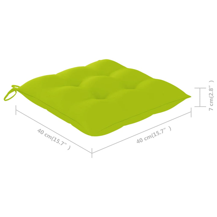 Stapelbare Gartenstühle mit Kissen 4 Stk. Massivholz Teak