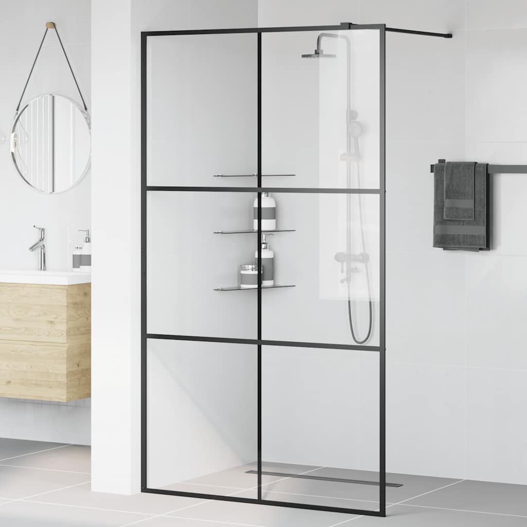 Duschwand für Begehbare Dusche mit Klarem ESG Glas 115x195 cm