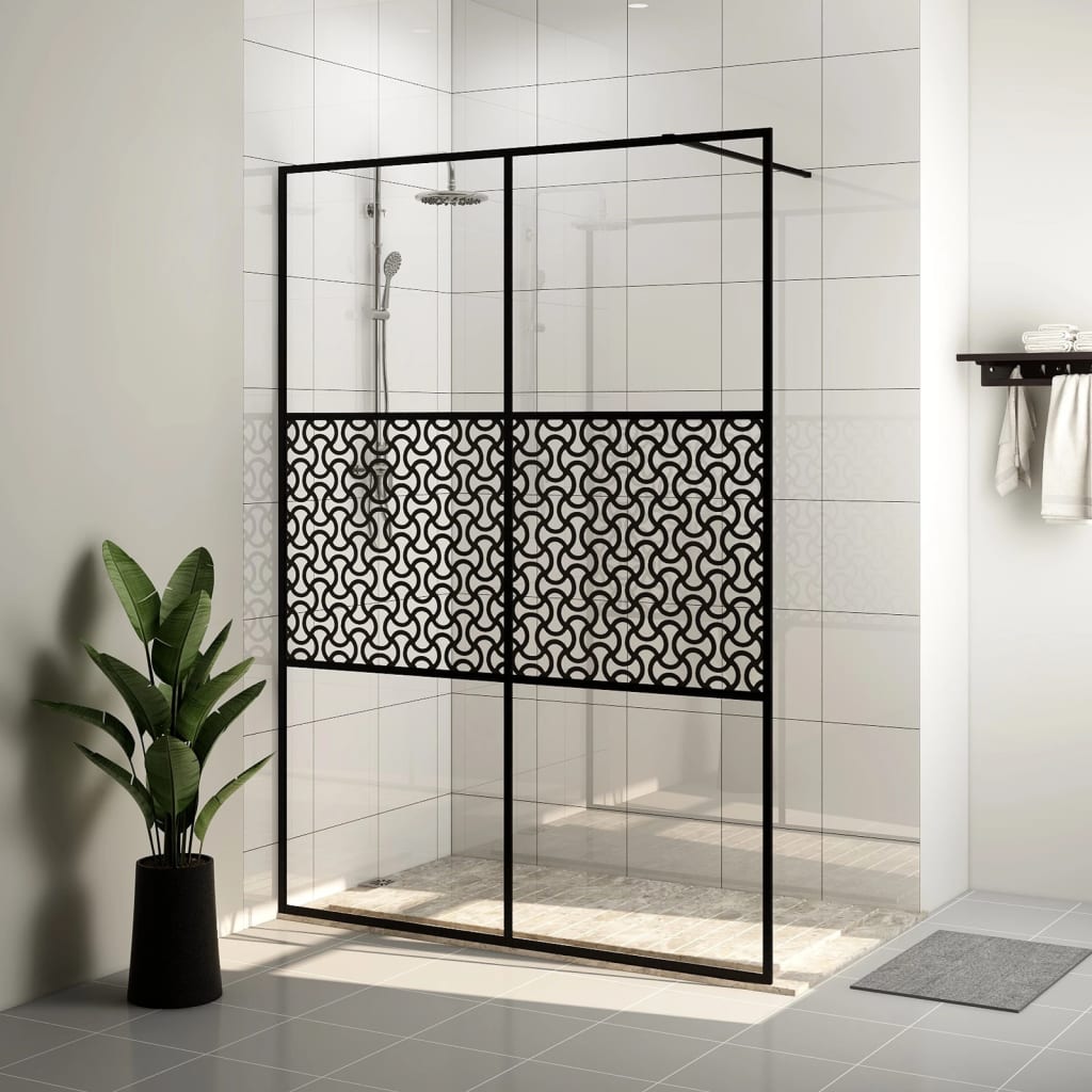 Duschwand für Begehbare Dusche mit Klarem ESG-Glas 140x195 cm