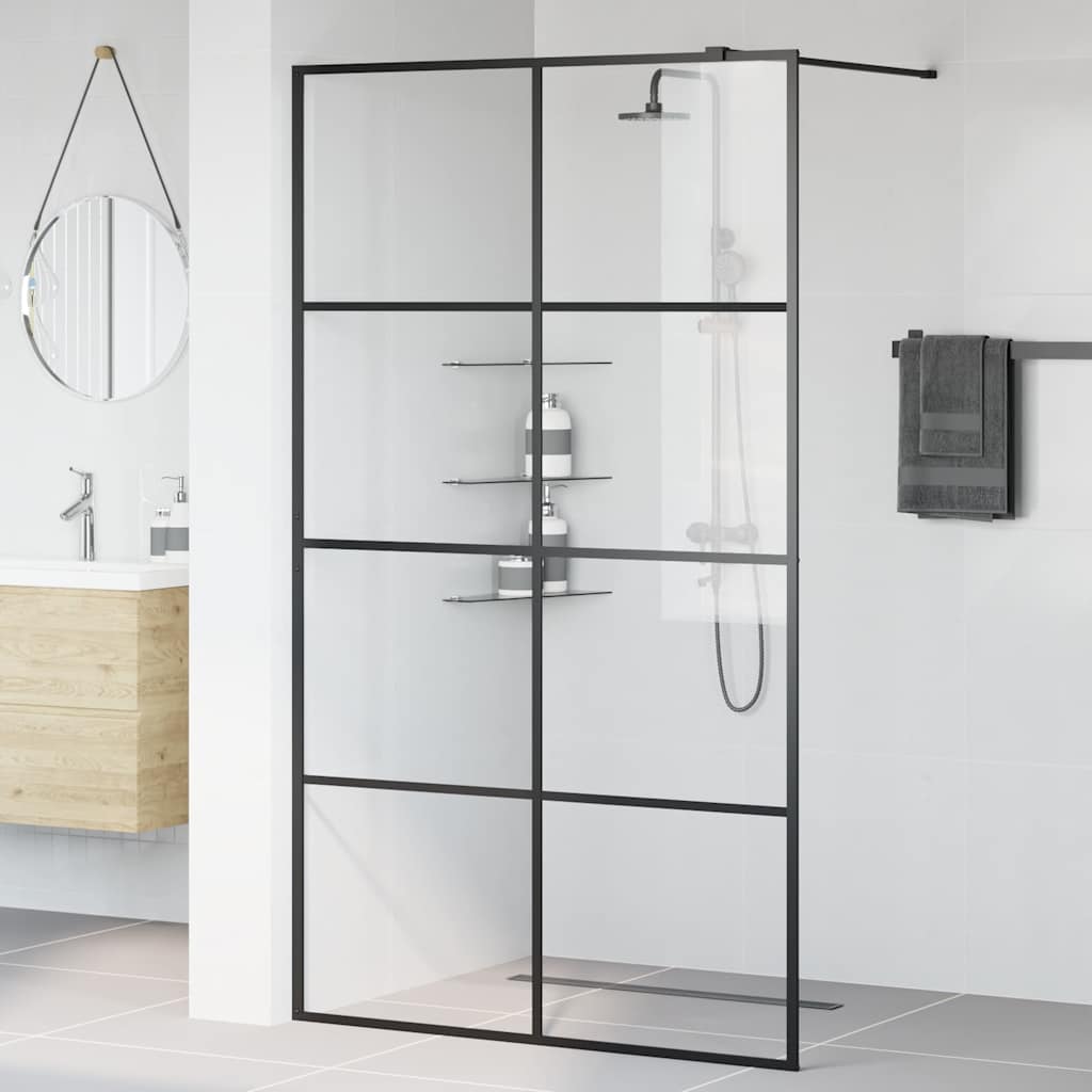 Duschwand für Begehbare Dusche mit Klarem ESG Glas 115x195 cm