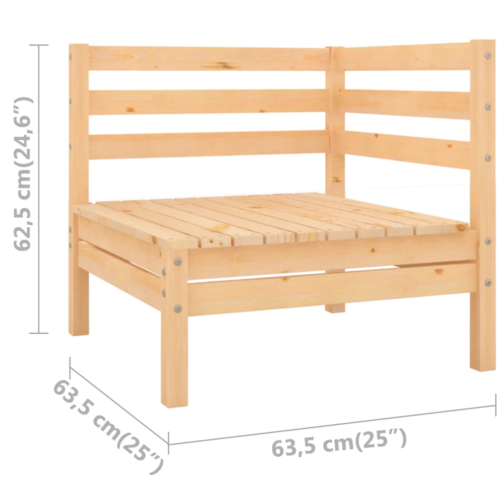 Garten-Ecksofa Massivholz Kiefer