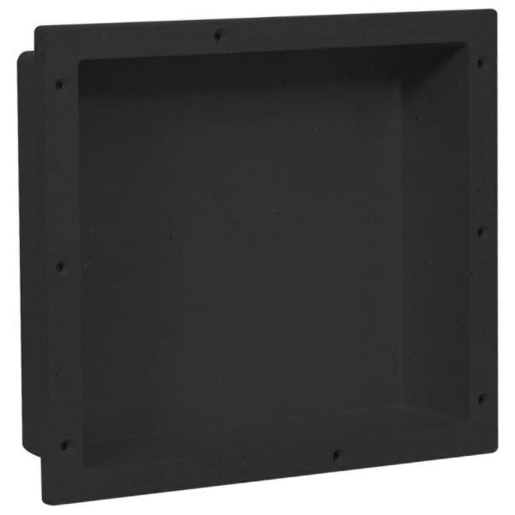 Duschnische Mattschwarz 41x36x10 cm