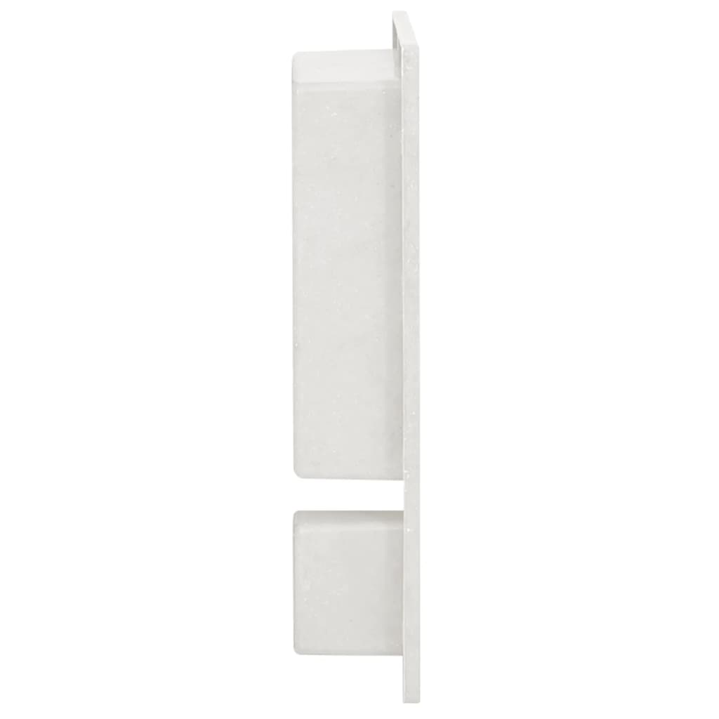 Duschnische mit 2 Fächern Mattweiß 41x51x10 cm