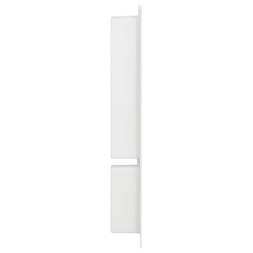 Duschnische mit 2 Fächern Hochglanz-Weiß 41x69x9 cm