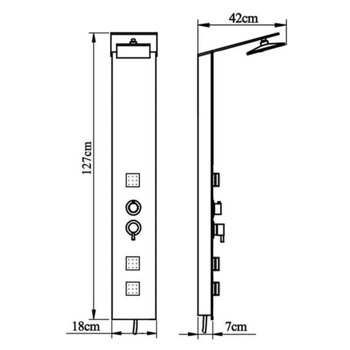 Duschpaneel-System Glas Braun