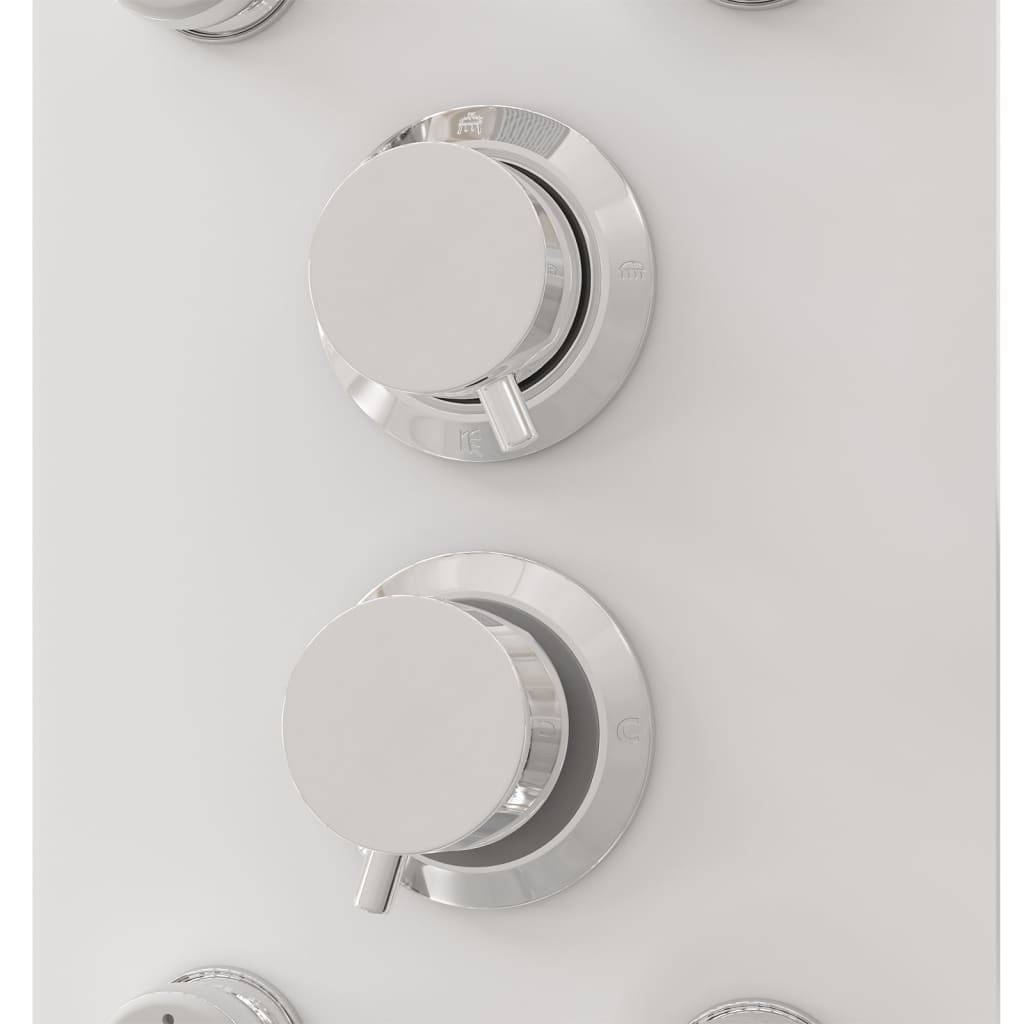 Panel de ducha cristal 25x47,5x130 cm blanco