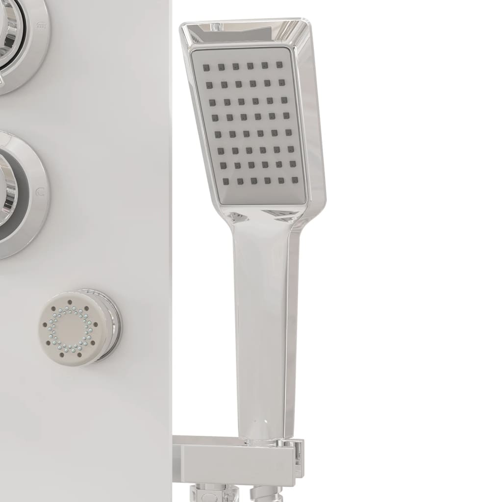 Panel de ducha cristal 25x47,5x130 cm blanco