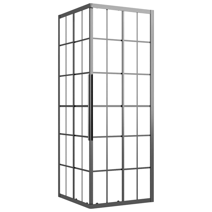 Cabina de ducha ESG mate 80x80x180 cm negro