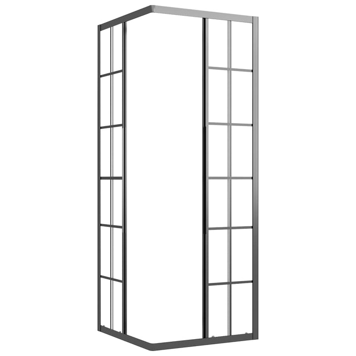 Cabina de ducha ESG mate 80x80x180 cm negro