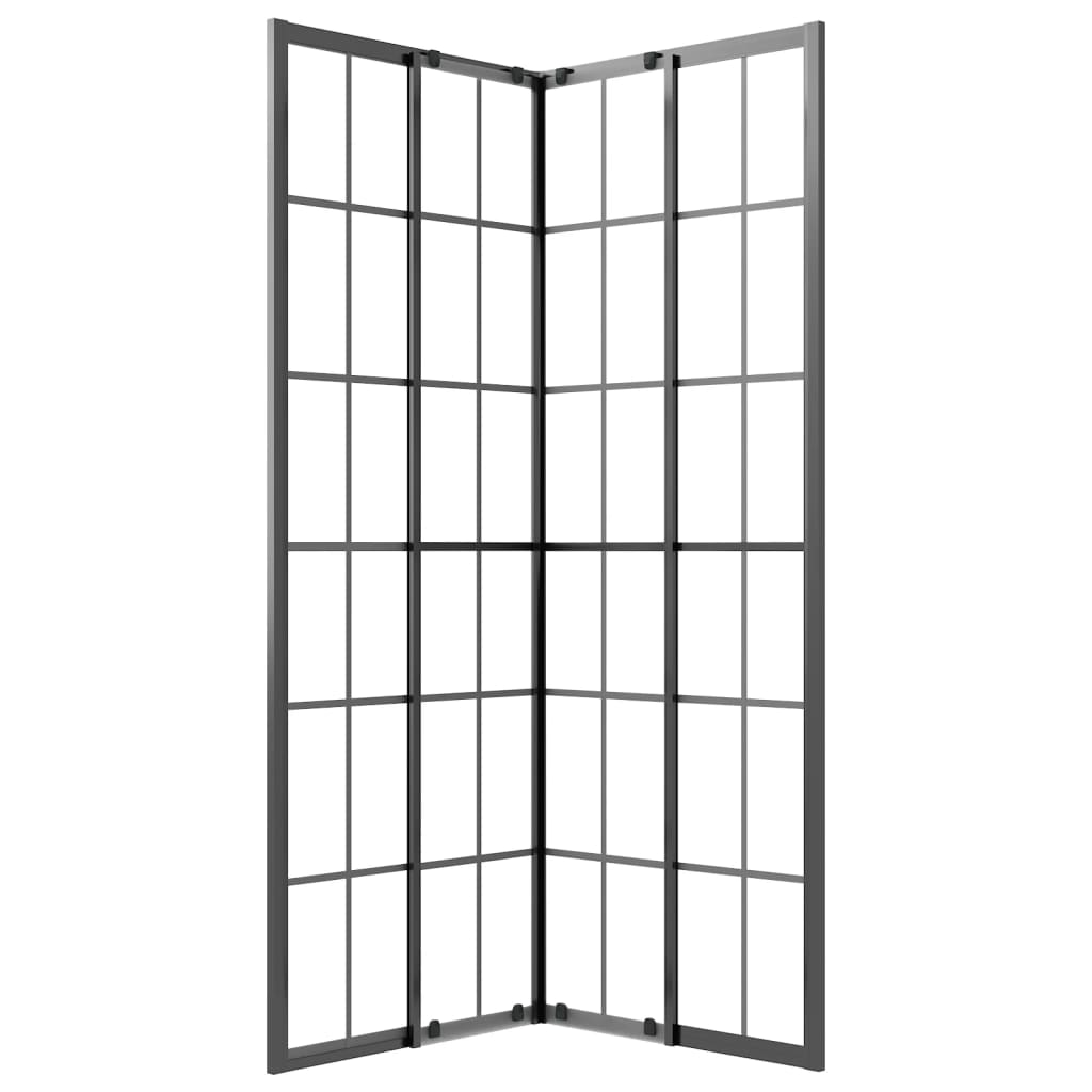 Cabina de ducha ESG mate 80x80x180 cm negro