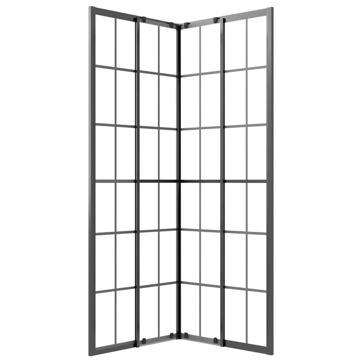 Cabina de ducha ESG mate 80x80x180 cm negro