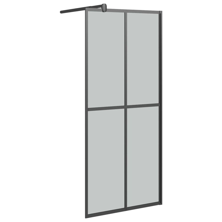 Duschwand für Walk-in Dusche 90x195 cm Dunkles Sicherheitsglas