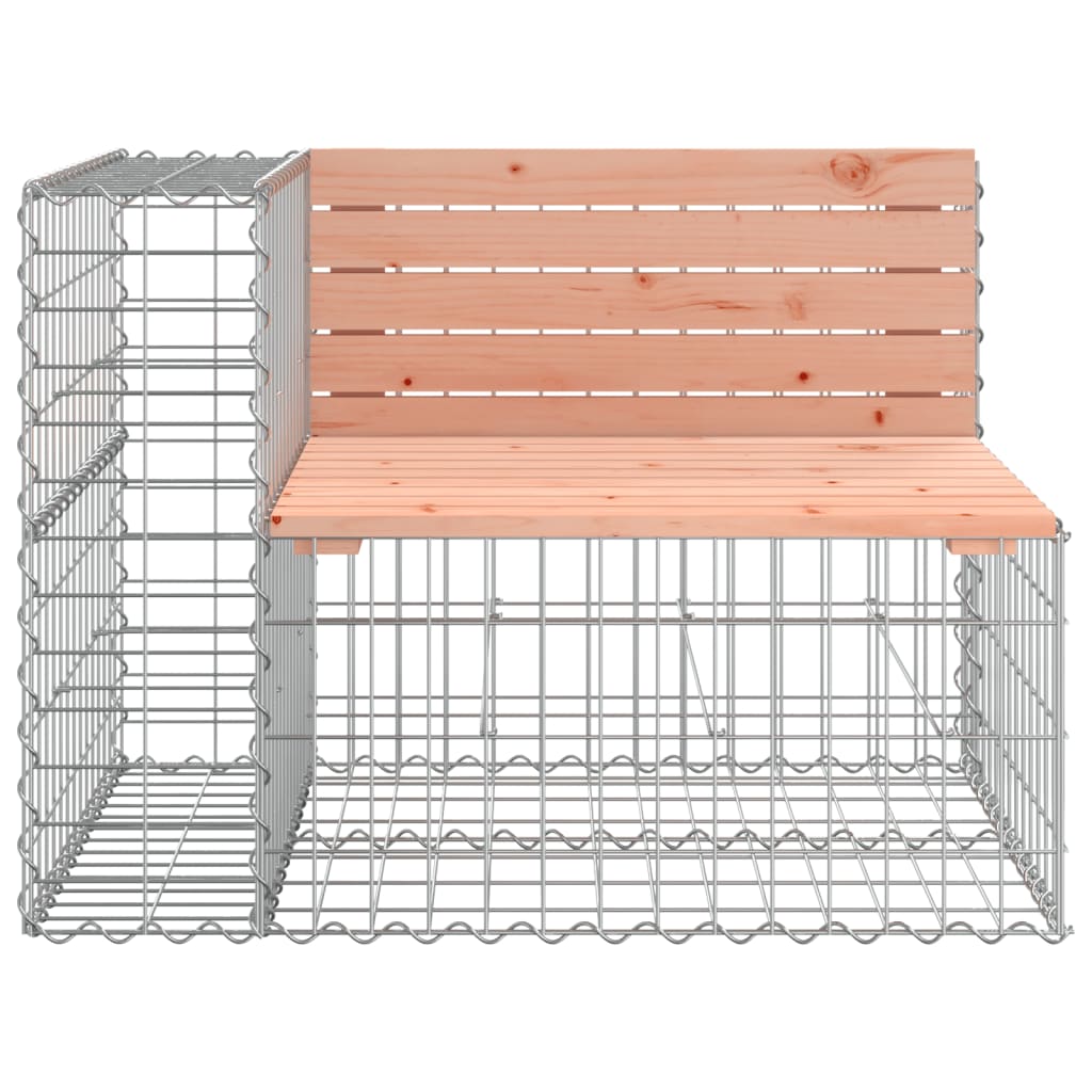 Gartenbank aus Gabionen 184x71x65,5 cm Massivholz Douglasie