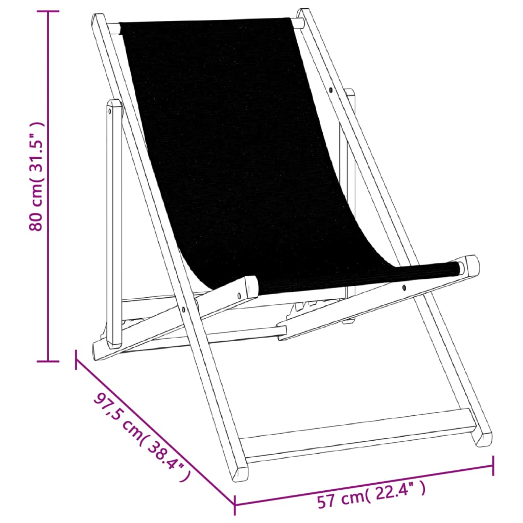 Strandstühle 2 Stk. Klappbar Braun Aluminium und Textilene