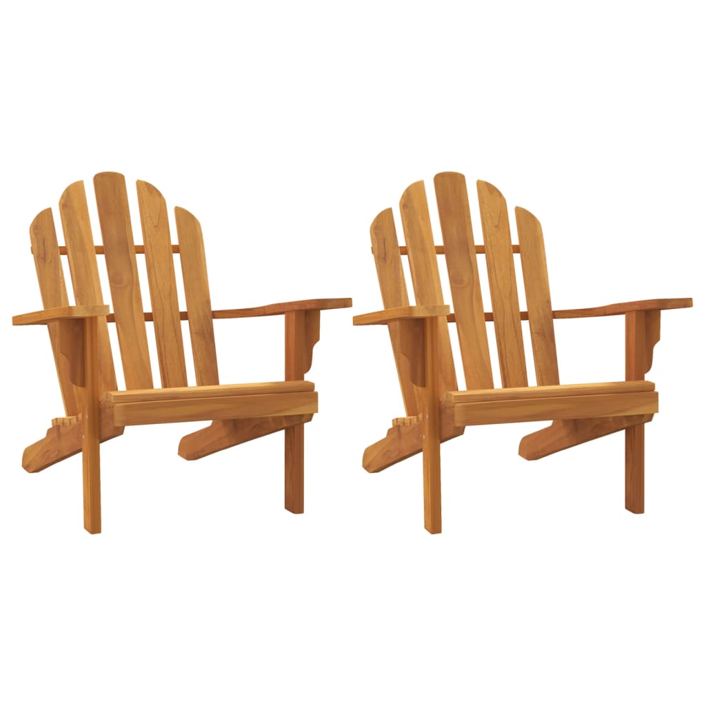 Adirondack-Gartenstühle 2 Stk. 79x95x92 cm Massivholz Teak