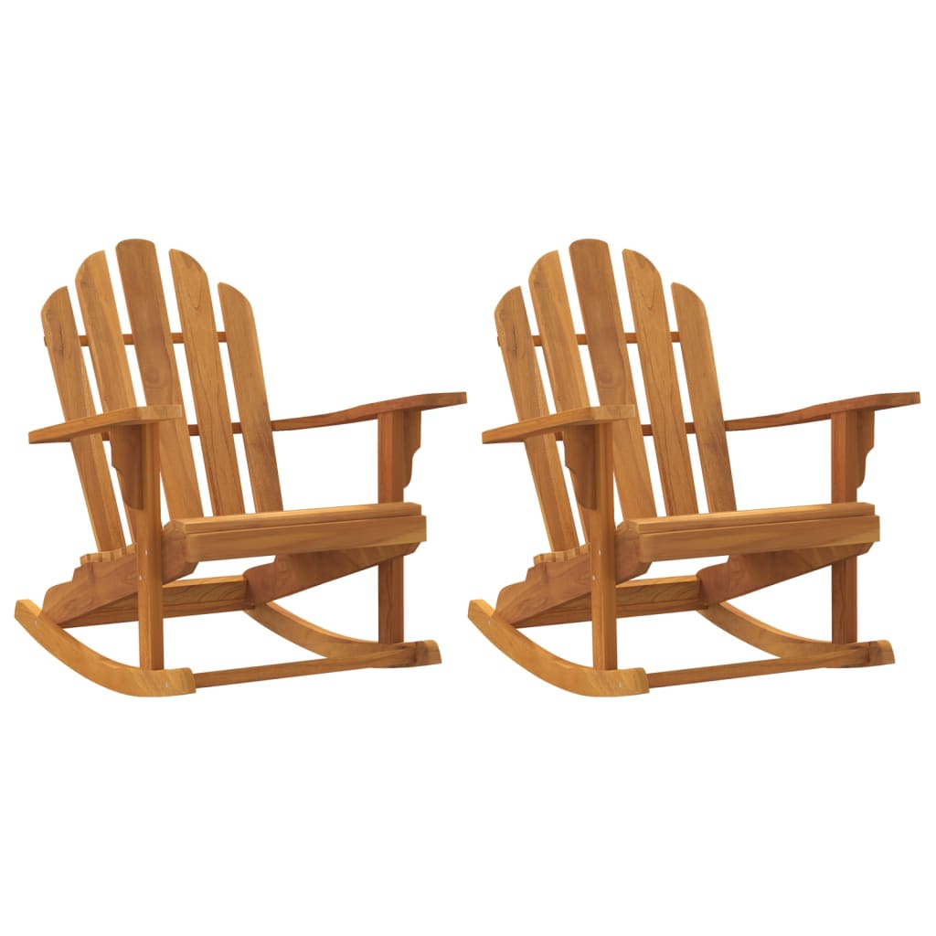 Mecedoras Adirondack 2 piezas 79x100x103 cm madera maciza de teca