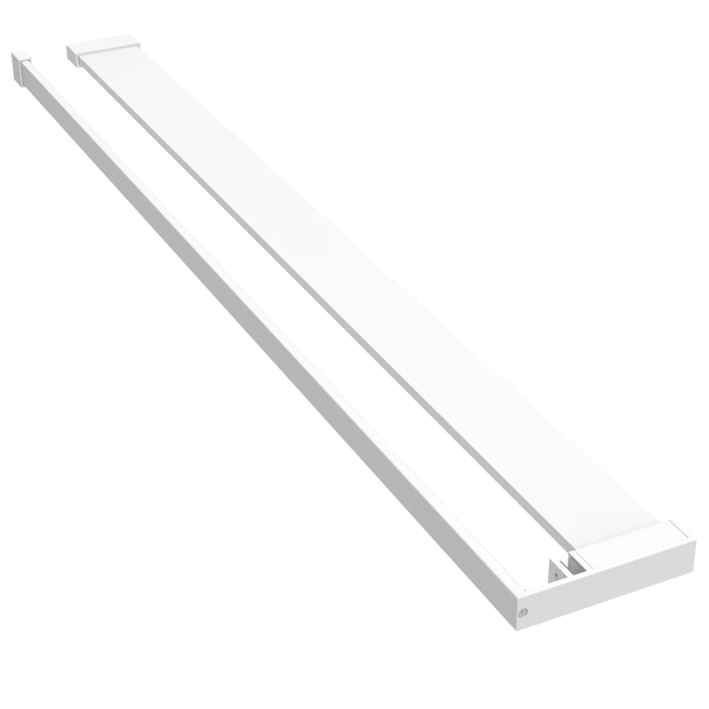 Duschwand mit Ablage für Walk-In-Dusche Weiß 100x195 cm ESG