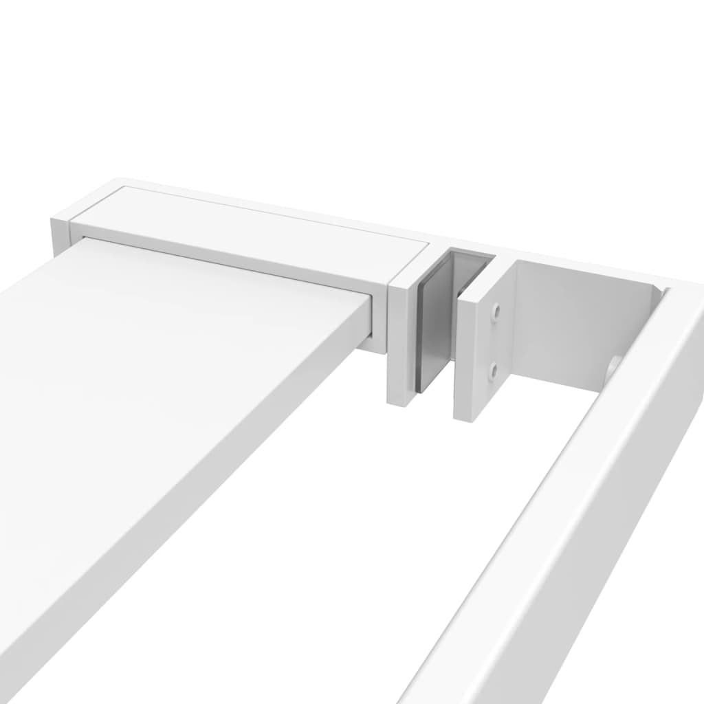 Duschwand mit Ablage für Walk-In-Dusche Weiß 100x195 cm ESG