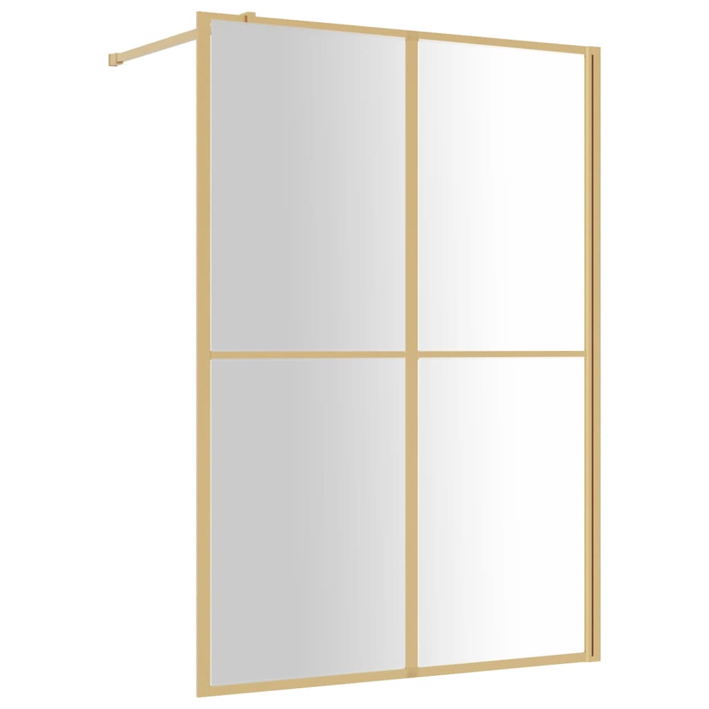 Mampara de ducha para cabina de ducha ESG vidrio transparente Dorado 140x195cm