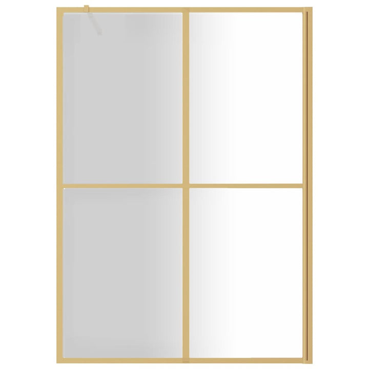 Mampara de ducha para cabina de ducha ESG vidrio transparente Dorado 140x195cm